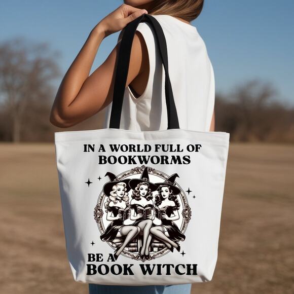 Large Witchy Tote Bags for Readers, Bookish Book Lovers - Picture 2 of 2